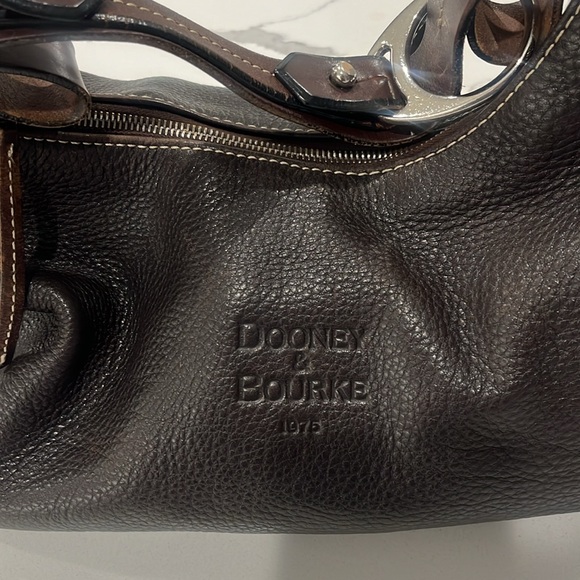 Dooney & Bourke Chocolate Brown Leather Shoulder Bag - Picture 2 of 8